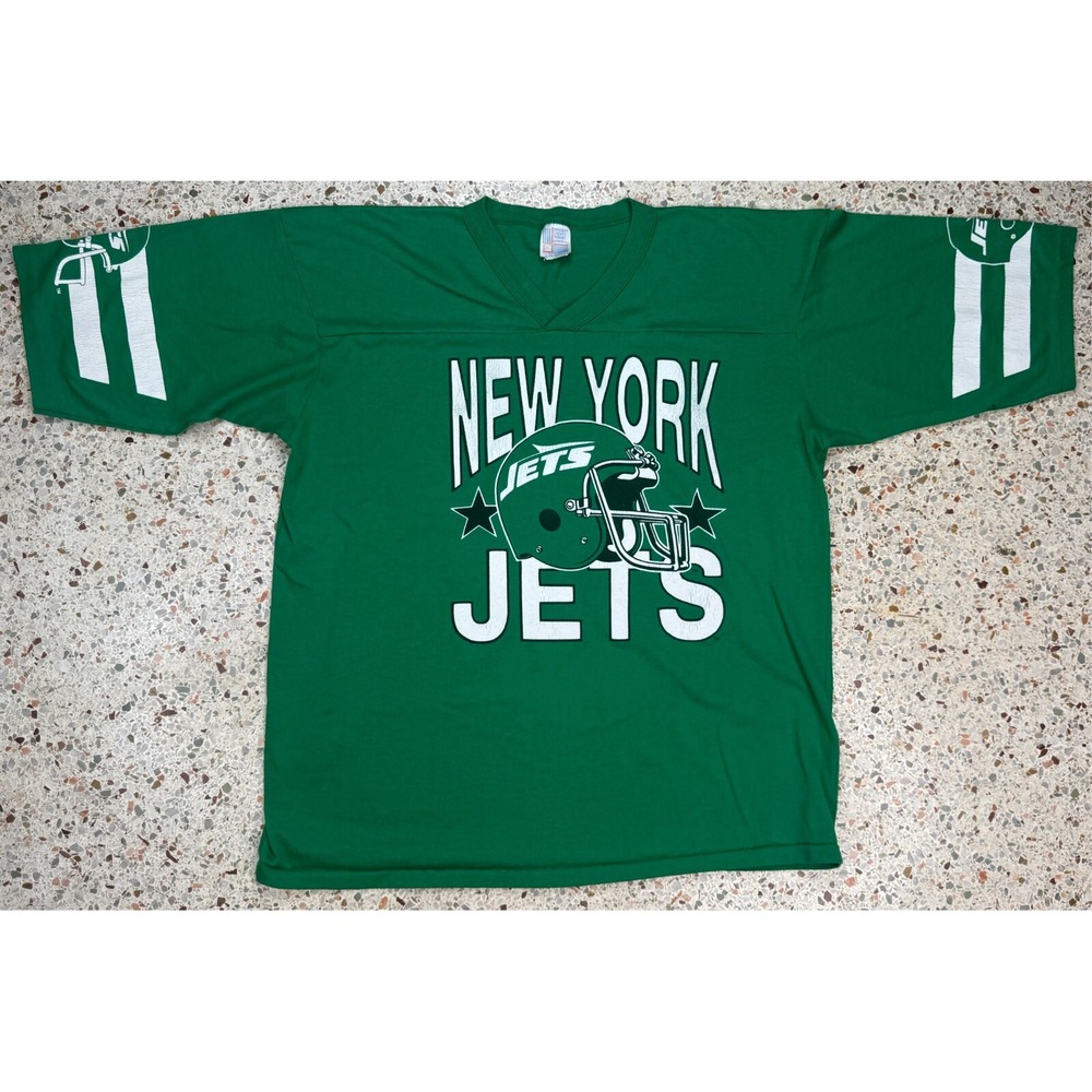 Garan Vintage Made In USA NFL New York Jets Football Jersey Size XL